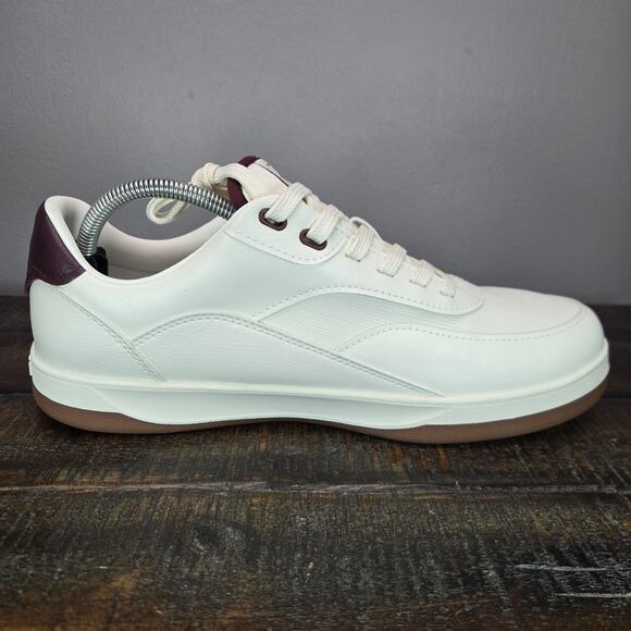 NEW Vessi Courtside Classic Mens Size 11 Waterproof Shoes Off White Mahogany Red main image 11